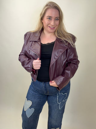 leatherlook biker jasje