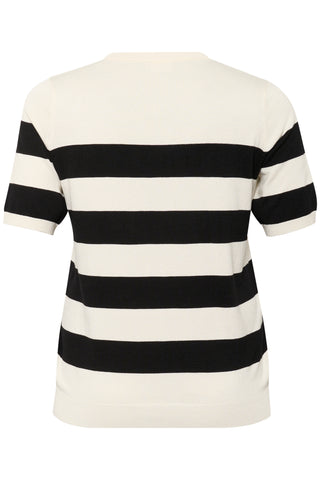 KClizzy Striped V-neck Turtledove/black