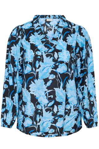 KCsasja Blouse Blue Snake Flowe