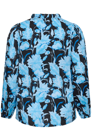 KCsasja Blouse Blue Snake Flowe