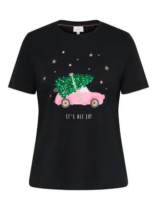 CARKITA REG S/S TEE XMAS JRS Black/Kita Chris