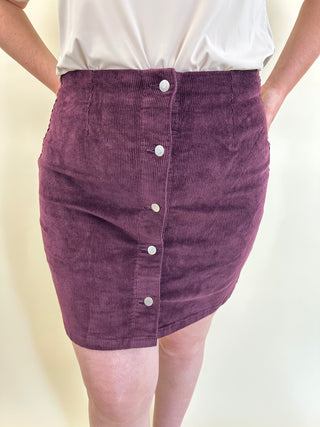 VMCETTA HR SHORT CORD SKATER SKIRT CUR Winetasting