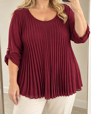 Plissé blouse Hilda
