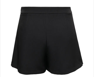 CARELLY HW PLEAT SKORTS TLR BLACK