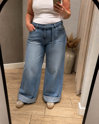 Wide Leg Jeans Vlecht PPS117