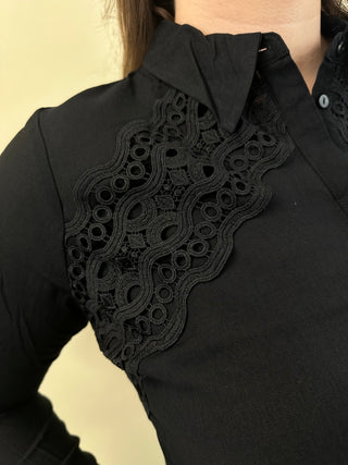 VMCLARLOW L/S SHIRT WVN BTQ CUR Black
