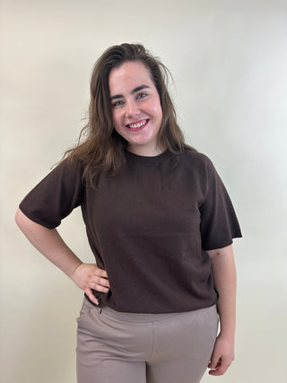 CARLOYAL 2/4 O-NECK PULLOV KNT NOOS Chocolate Torte/Melange