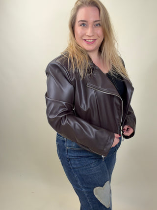 leatherlook biker jasje