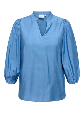 CARJOANNA 3/4 V-NECK TOP WVN Riviera
