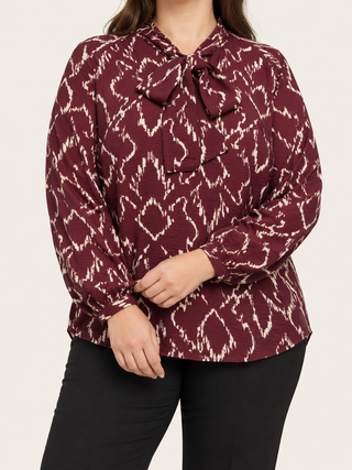 VMCMILAN L/S TOP WVN BTQ CUR Windsor Wine/MILAN