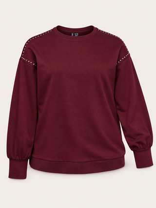 VMCBIRTHE SELIN LS SWEAT BOX JRS BF CUR Windsor Wine/stones on