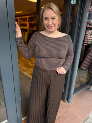 CAROPAL L/S TOP JRS Coffee Bean/Melange