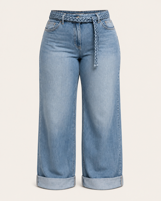 Wide Leg Jeans Vlecht PPS117