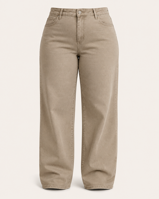 Wide Leg Jeans Beige LWP-535L