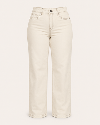 Wide Leg Jeans Crème LWP-535M
