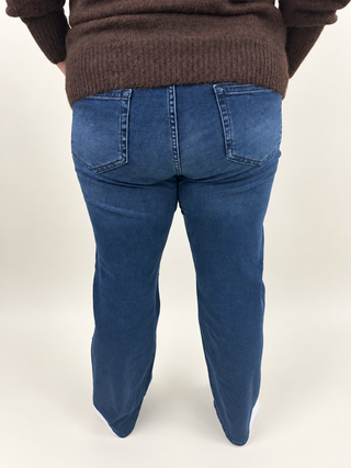 CARWILLY HW FLARED DNM REA409 NOOS Blue Black Denim lengte 34