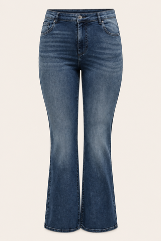 CARWILLY HW FLARED DNM REA409 NOOS Blue Black Denim lengte 34