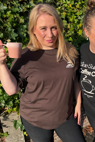 CARMORNINGS S/S REG PRINT TEE JRS Coffee Bean/Coffee and