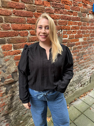 CARMINNA L/S TOP JRS Black