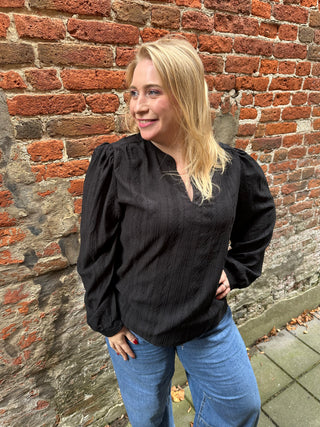 CARMINNA L/S TOP JRS Black