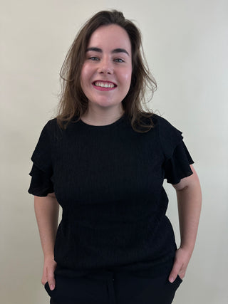 VMCAMANDA SS O-NECK TOP JRS CUR Black