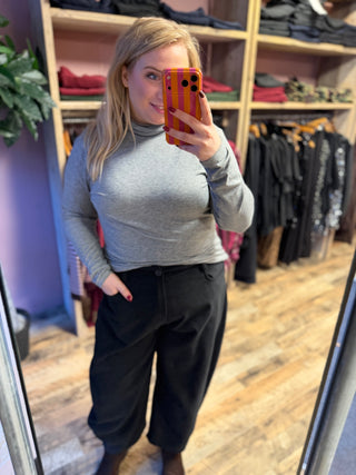 CARSIA L/S ROLL NECK TOP JRS Medium Grey Mel