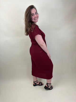 VMCAMANDA CS O-NECK ANKLE DRESS JRS CUR Biking Red