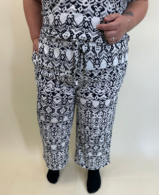 CARABIGAIL CULOTTE PANTS JRS Navy Blazer/Dama aztec