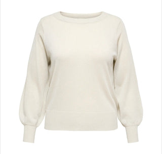 CARSHINE GLITTER L/S BOATNECK KNT