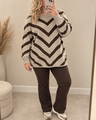 CARLIZA L/S PULLOVER KNT NOOS Styling/Coffee Bean