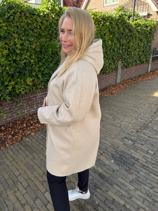 CARBLOOM HOOD COAT OTW Simply Taupe/Melange