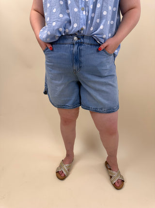 PCPOLIN MW DENIM SHORTS QX Medium Blue Denim