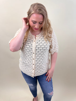 VMCKORA 2/4 O-NECK BUTTON CARDIGAN CUR Birch