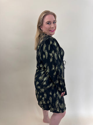 VMCLANINI L/S SHORT DRESS WVN BTQ CUR Black/Lanini