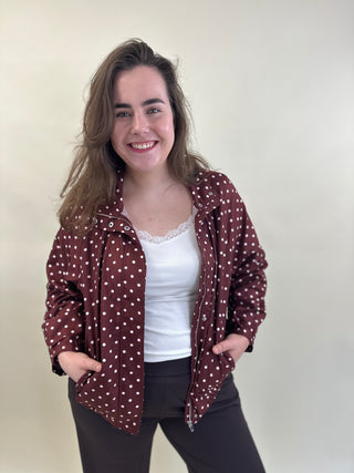 GRATIS VERZENDITEM | VMCKAYLA HIGH NECK JACKET EXP CUR Andorra/PINK DOTS