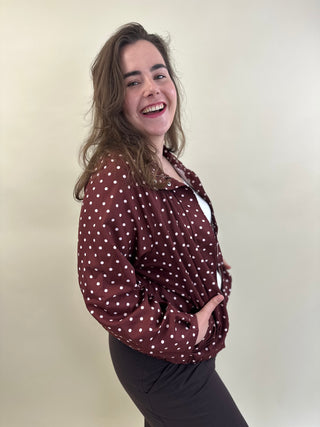 GRATIS VERZENDITEM | VMCKAYLA HIGH NECK JACKET EXP CUR Andorra/PINK DOTS