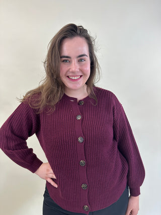 VMCLEA LA O-NECK CARDIGAN NOOS CUR Winetasting