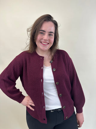 VMCLEA LA O-NECK CARDIGAN NOOS CUR Winetasting