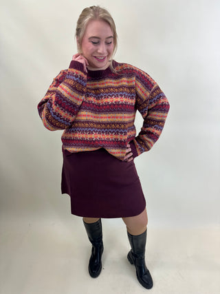CARAMAR SKATER MINI SKIRT KNT Fig