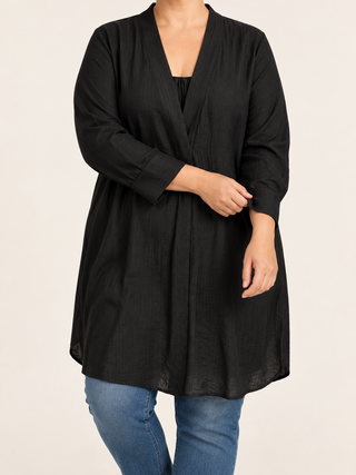 CARJOANNA L/S CARDIGAN WVN Black