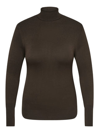 CARVENICE LS ROLL PULLOVER NOOS Coffee Bean