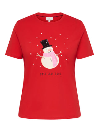 CARKITA REG S/S TEE XMAS JRS High Risk Red/Kita Chris