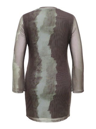 CARJUNGLE L/S BELL MINI DRESS JRS North Atlantic/Blurry
