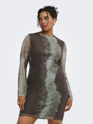 CARJUNGLE L/S BELL MINI DRESS JRS North Atlantic/Blurry