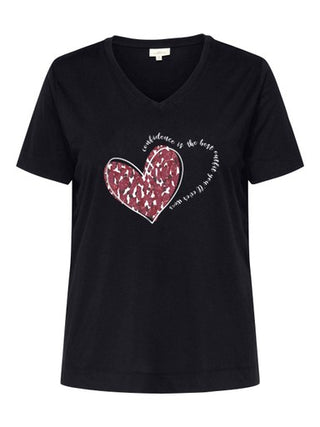 CARNICKY S/S V-NECK REG TEE JRS Black/Nira Heart