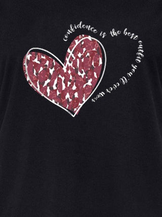 CARNICKY S/S V-NECK REG TEE JRS Black/Nira Heart