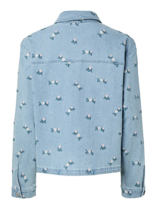 PCFLORA LS DEMIN EMB SHIRT NOOS