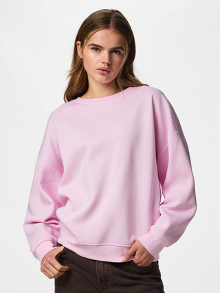 PCCHILLI LS LOOSE FIT SWEAT TOP NOOS BC Roseate Spoonbill