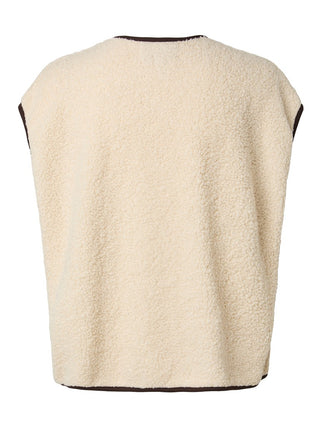 PCKATTY TEDDY VEST NOOS BC Birch/Hot Fudge