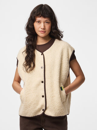 PCKATTY TEDDY VEST NOOS BC Birch/Hot Fudge